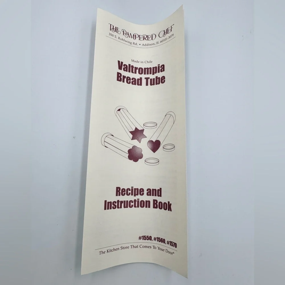 NOS Valentine's New Pampered Chef Valtrompia Bread Tube Baking Mold Heart #1560